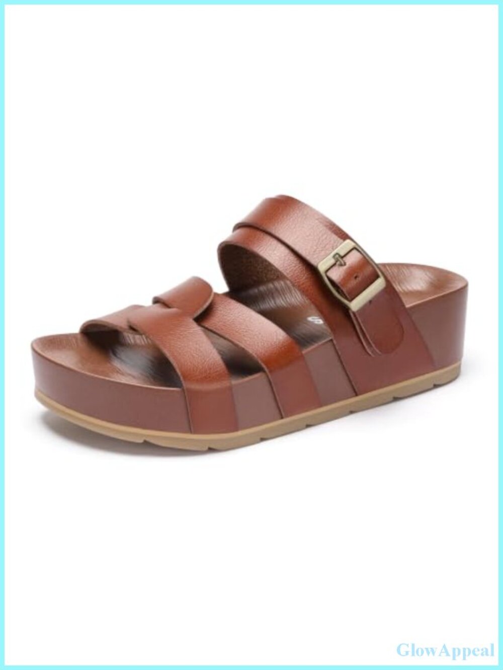 Tearkiss Women's Strappy Platform Wedge Sandals Comfort Slip-On Walking Shoes